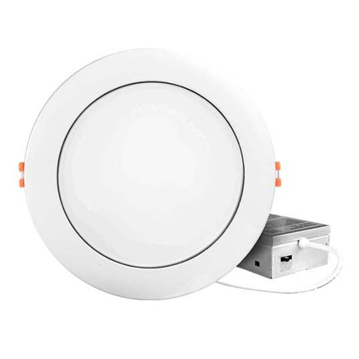 NICOR Nicor RWG61120S9WH Edgelit Recessed 6" Round Gimbal CCT Selectable 27K/30K/35K/40K/50K 120V 90Cri RWG61120S9WH