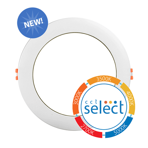 NICOR Nicor RWG61120S9WH Edgelit Recessed 6" Round Gimbal CCT Selectable 27K/30K/35K/40K/50K 120V 90Cri RWG61120S9WH