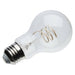 Satco S11521 clear A19 LED bulb shown at an angled view with E26 medium base.