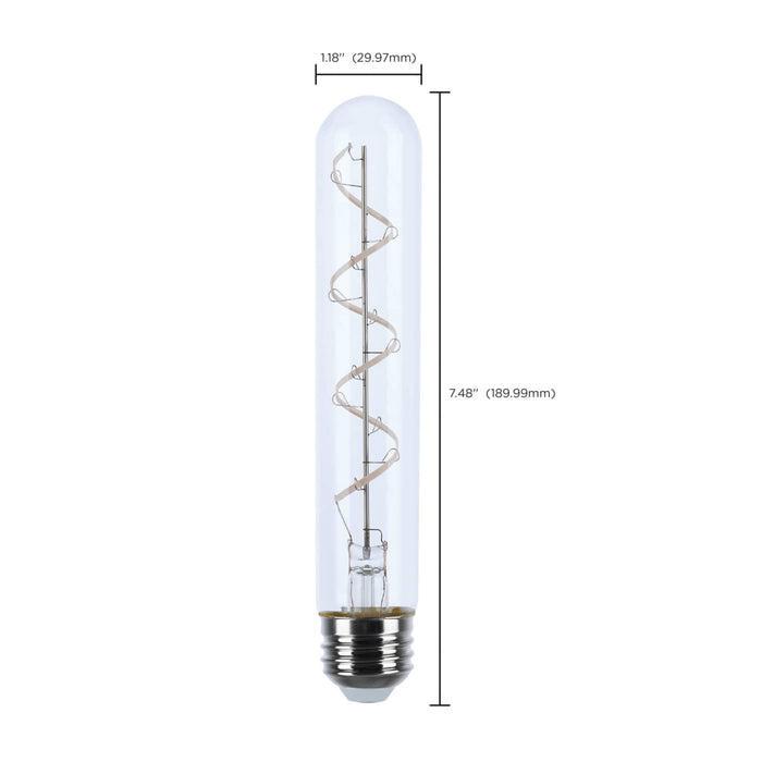 SATCO S11524 T9 LED bulb with product dimensions