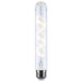 SATCO S11524 T9 clear tubular LED bulb, illuminated view