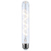 SATCO S11532 T9 clear tubular LED bulb, illuminated view