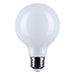 Satco S12483 G25 LED globe bulb with white-finish glass and E26 medium screw base.