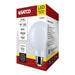 Satco S12483 G25 LED globe bulb and retail box shown at an angle.