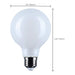 Satco S12483 G25 LED globe bulb dimension diagram showing overall bulb measurements.
