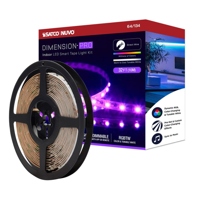 SATCO / NUVO SATCO NUVO 64-134 32-Ft Dimension Pro Smart LED Tape Light RGB + Tunable White 64-134