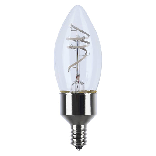 Satco Satco S10523 B11 LED Filament Bulbs 4W 2700K E12 2-Pack S10523