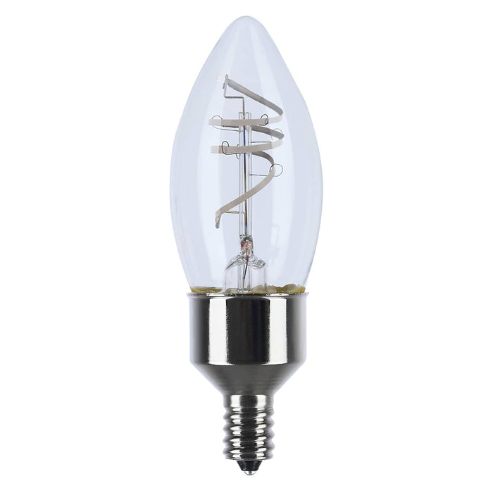 Satco Satco S10523 B11 LED Filament Bulbs 4W 2700K E12 2-Pack S10523