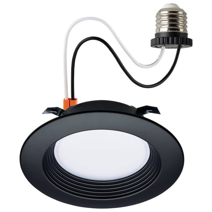 SATCO SATCO S11832R1 4" Residential 7W LED Black Trim Downlight Trim 5 Selectable CCT Settings 120V Wet S11832R1
