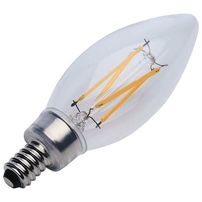SATCO SATCO S21274 B11 5.5W LED Filament Bulb 3000K E12 500 Lumens Clear S21274