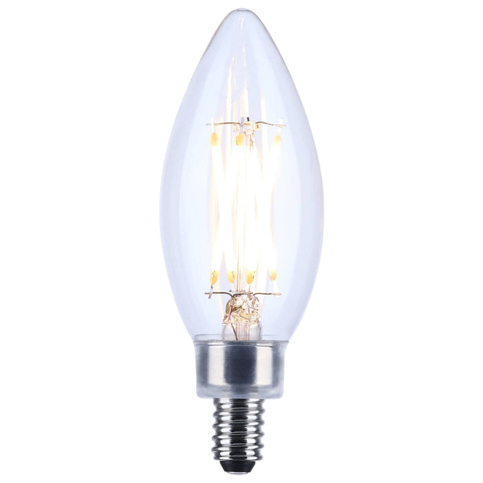 SATCO SATCO S21274 B11 5.5W LED Filament Bulb 3000K E12 500 Lumens Clear S21274