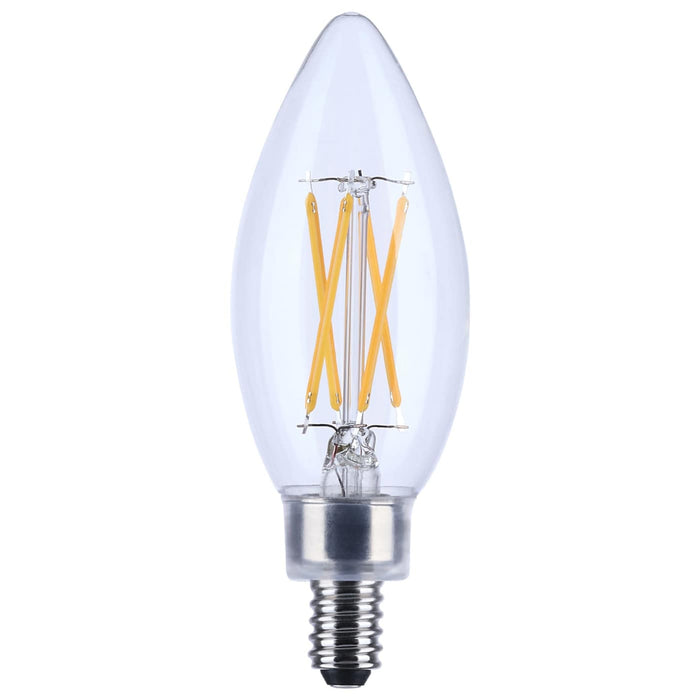 SATCO SATCO S21274 B11 5.5W LED Filament Bulb 3000K E12 500 Lumens Clear S21274