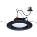 Satco S11835R1 5–6 inch LED downlight retrofit with black trim, E26 adapter, and spring clips.
