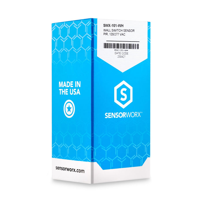 SENSORWORX SENSORWORX SWX - 101 - WH Wall Switch Sensor PIR Auto On Line Voltage White SWX-101-WH