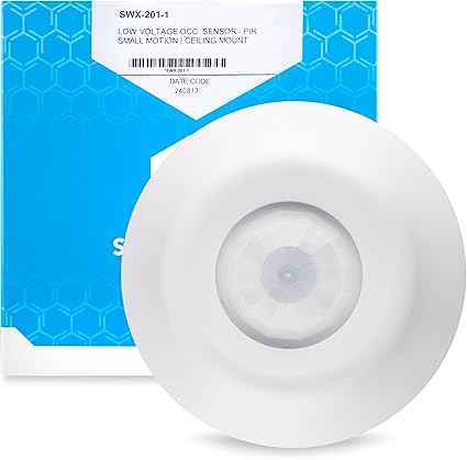 SensorWorx SensorWorx SWX - 201 - 1 Ceiling Mount PIR Occupancy Sensor, 360°, 500 Sq Ft, Low Voltage SWX-201-1