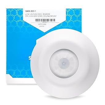 SENSORWORX Sensorworx SWX-221-1 Ceiling Sensor Dual-Tech Small Motion 360, 500 Sq Ft Low Voltage SWX-221-1