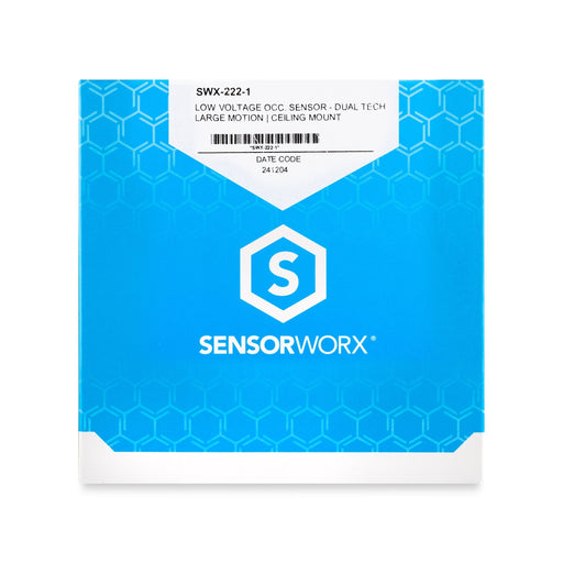SENSORWORX Sensorworx SWX - 222 - 1 Ceiling Sensor Dual Tech Large Motion 360 2000 Sq Ft Low Voltage SWX-222-1