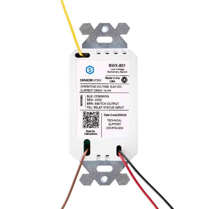 SENSORWORX Sensorworx SWX - 801 - WH Wh Decorator Dimmer Switch Low Voltge Momentary White SWX-801-WH