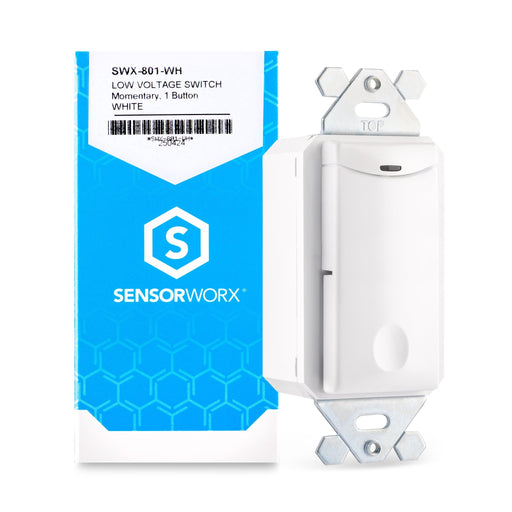 SENSORWORX Sensorworx SWX - 801 - WH Wh Decorator Dimmer Switch Low Voltge Momentary White SWX-801-WH