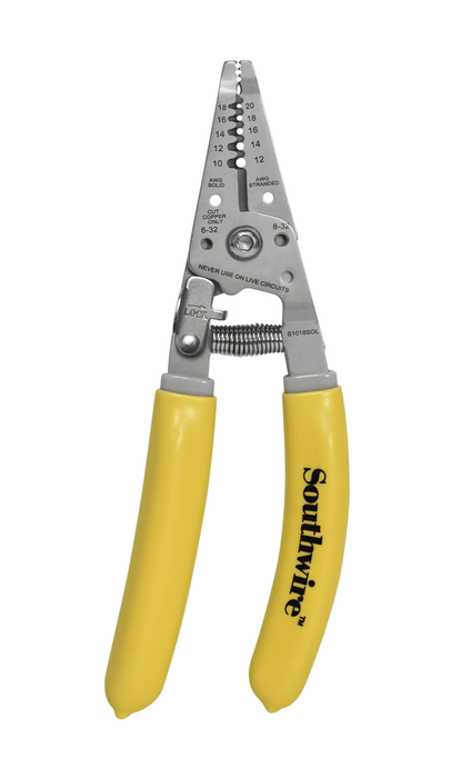 Southwire Southwire S1018SOL-US Wire Stripper & Cutter 10-18 AWG Solid 12-20 AWG Stranded S1018SOL-US