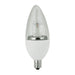 TCP LED5E12B1130K B11 decorative LED bulb 3000K E12 base, front view