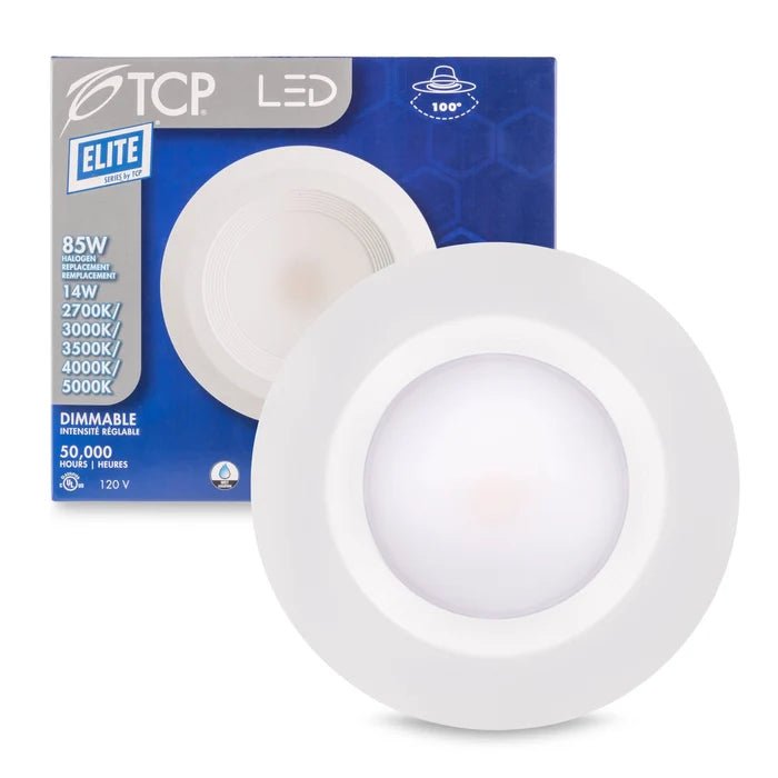 TCP TCP LEDDR56BVCCT5 5/6-Inch LED Retrofit Downlight 14W E26 Base 5CCT Selectable White LEDDR56BVCCT5