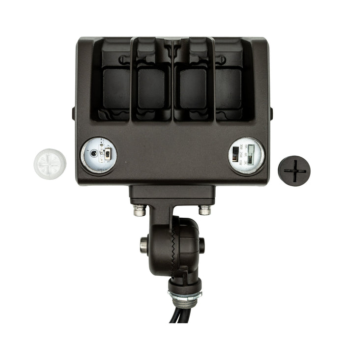 Topaz Topaz FL-30PCS-KNTR LED Flood Light 15W/25W/30W CCT Selectable Bronze 120-277V FL-30PCS-KNTR