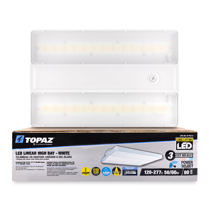 Topaz Topaz LHB - 30L - W - PCS - U Lhb Series LED Linear High Bay Light CCT Selectable LHB-30L-W-PCS-U