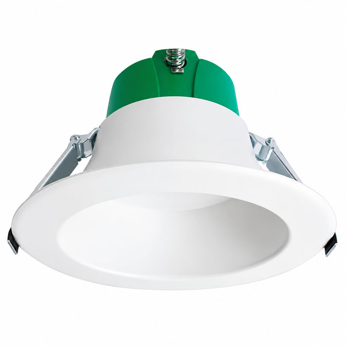 Westgate CRLE6 recessed LED downlight front view showing the white trim and diffused light aperture.