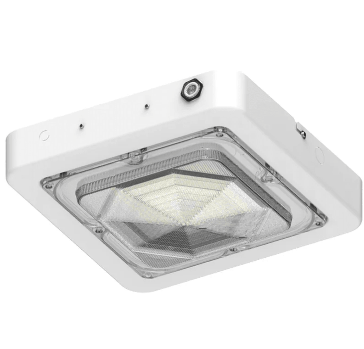 WESTGATE Westgate CXES-30-60W-MCTP-WH Cxes Series Square Canopy Led Fixture 30W/45W/60W Cct Selectable 010V CXES-30-60W-MCTP-WH