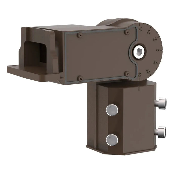 Westgate slip fitter mounting accessory, bronze, angled side view