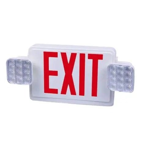 Westgate Westgate XT - CL - RW - EM LED Exit Combo Red Letters White Thermoplastic XT-CL-RW-EM