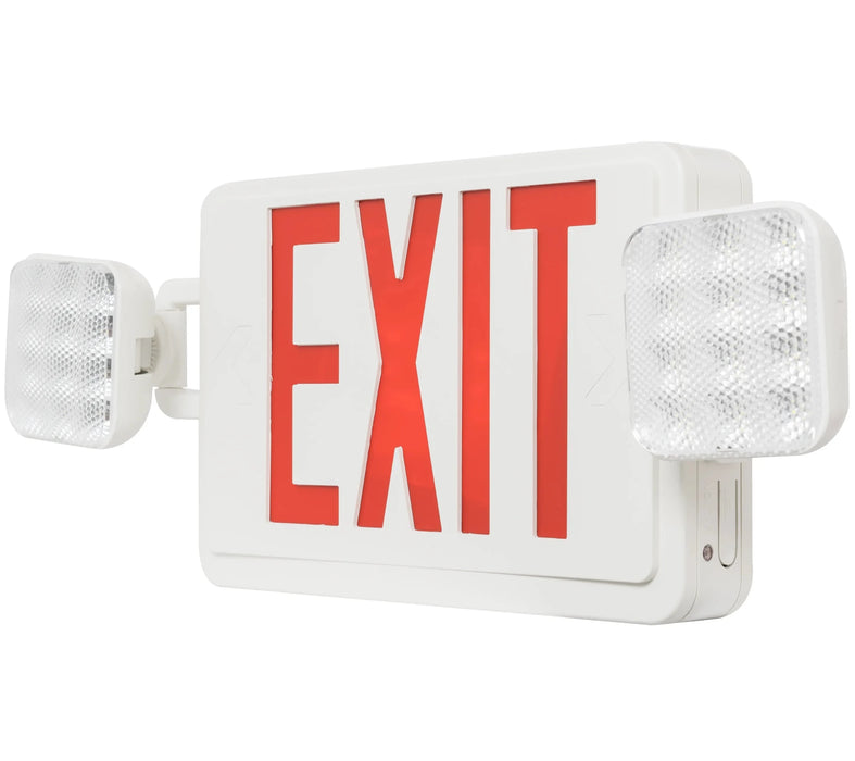 Westgate Westgate XT-CL-RW-EM LED Exit Combo Red Letters White Thermoplastic XT-CL-RW-EM