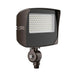 Westgate LF4MAX-MD-20-50W-MCTPB-KN-P medium LED flood light, bronze, angled front view
