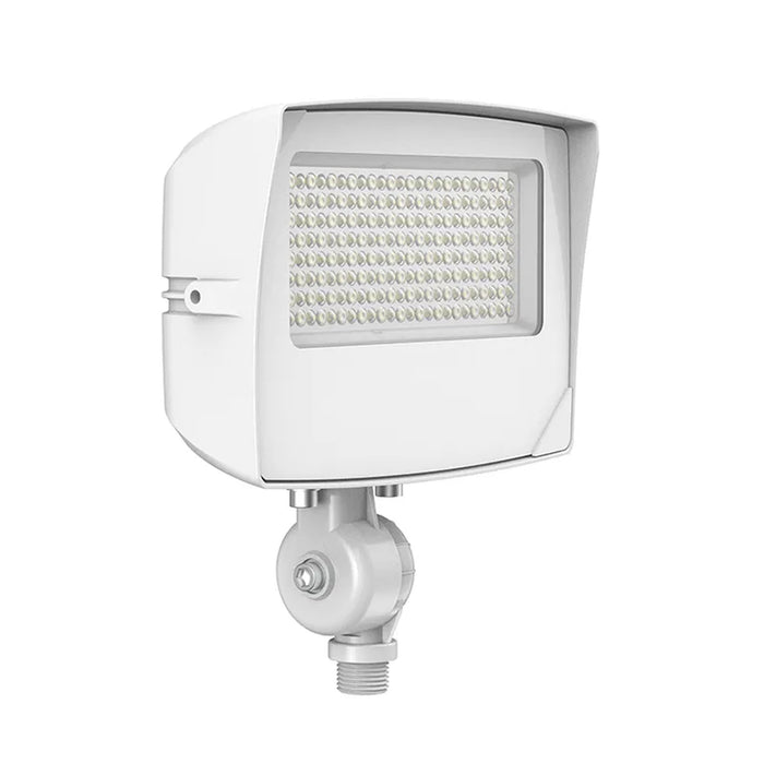 Westgate LF4MAX-MD-20-50W-MCTPB-KN-P-WH LED flood light, white, angled front view