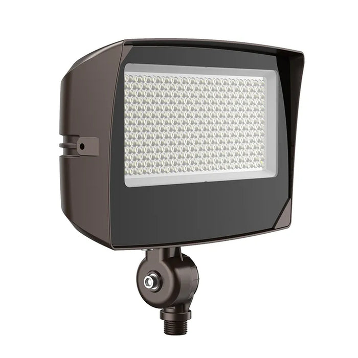 Westgate LF4MAX-MD-45-80W-MCTPB-KN-P medium LED flood light, bronze, angled front view