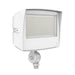 Westgate LF4MAX-MD-45-80W-MCTPB-KN-P-WH medium LED flood light, white, angled front view